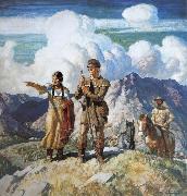NC Wyeth Lewis and Clark oil painting artist